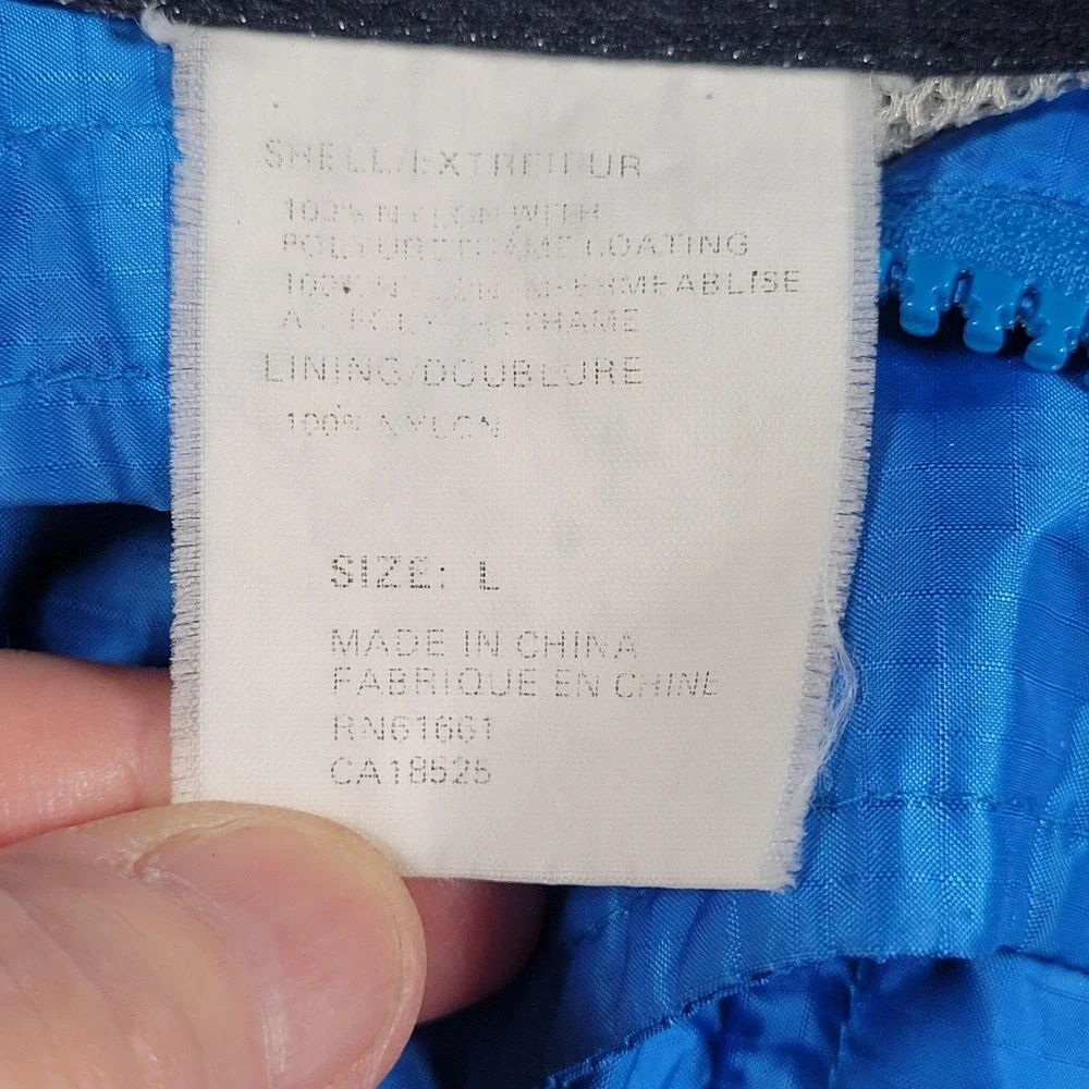 North Face Jacket Mens Large Blue‎ Hooded Waterproof Windbreaker Outdoor Coat